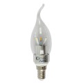 6 Pack LED 3W E14 Candelabra Base Cool White 6000K Candle Light flame tip led chandelier light bulb